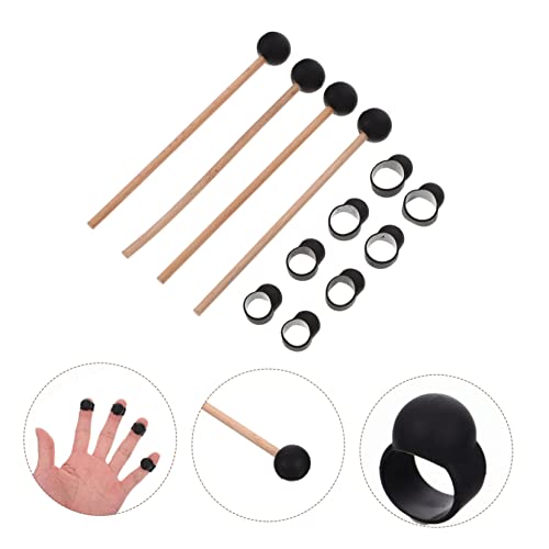 LIFKOME Set de 12 piezas de accesorios etéreos para batería con cubiertas para dedos y baquetas para principiantes y profesionales que incluye accesorios antideslizantes para mejorar la interpretación miniatura 3