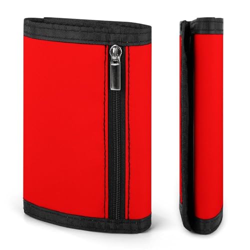 Red Print Wallet for Men, 8 Credit Card Holder Slim Minimalist Front Pocket Small Mens Bifold Wallets2