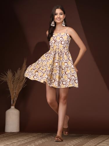 Image of Daevish Women's Skater Knee Length Dress | Dress for Women | Western Dresses for Women | Fit and Flare Mini Length Dress