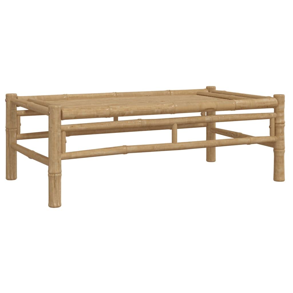 Tavolo da giardino in bambù, 100 x 55 x 33 cm, per esterni, per terrazza, balcone, robusto tavolino con pratico piano per cibi e bevande, facile da pulire