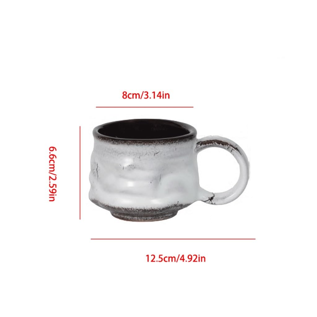 ENGENDER Tazas Cafe Taza De Cerámica Retro La Café del Gres con Té Tarde Manija Mug Cups(A)