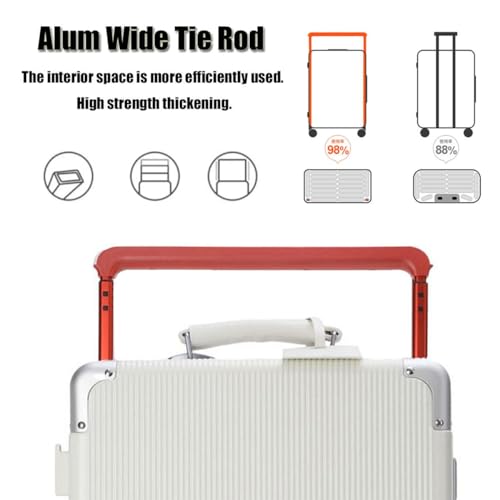 BEITH Hardside Luggage, BS849 Aluminium Frame Suitcase with Cup Holder, Wide Tie Rod, TSA Customs Lock, PC Shell, 360° Double Spinner Wheels, Soft Handle, Waterproof3