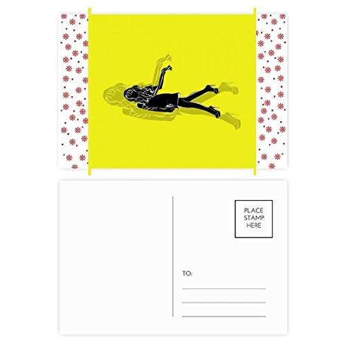 Cartes postales de Noël Silhouette Slim Beauty avec motifs de fleurs | Lot de 20