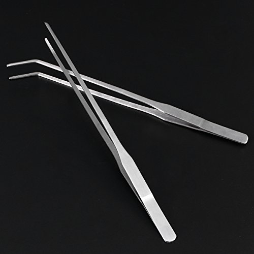 UEETEK Pinzette per Acquario Pinzette dritte Curve...
