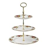 Assembly is required Royal Albert Old Country Roses Etagere/Kuchenständer, 3 Etagen, für Kuchen, mehrfarbig