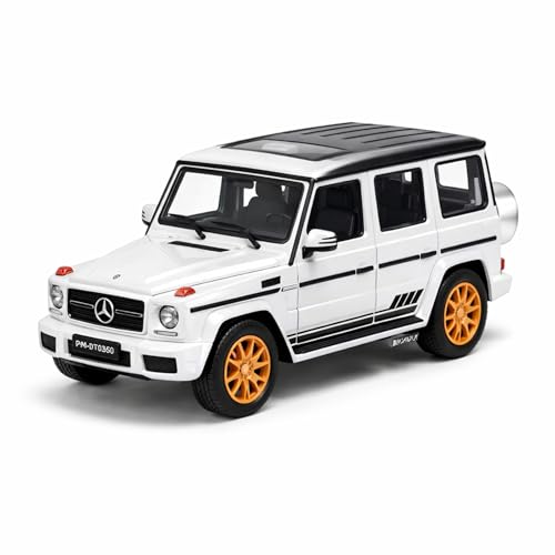 Image of 1:24 Scale Mercedes-Benz G 63 G Wagon Diecast Metal Car Model with Openable Doors & Bonnet, Light & Sound, Detailed Interior, Collectible SUV Toy for Kids & Adults (20 cm)