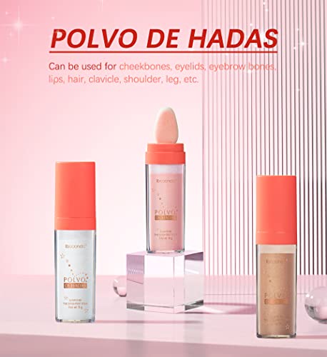 Body & Face Highlighter Powder Stick, Fairy Highlight Patting Three-Dimensional Face Powder Makeup, Highlight Powder Female Cosmetics, Brightenning Contouring Shinning Glowing Makeup #TOP5