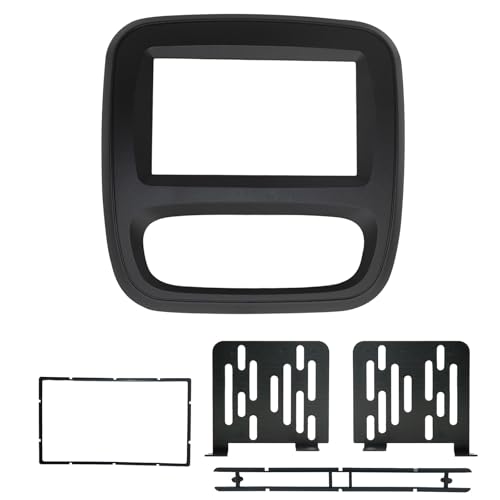 KAOLALI Kit de Façade d'autoradio Stéréo 2 DIN Compatible pour Renault Trafic pour Opel Vivaro 2015 +