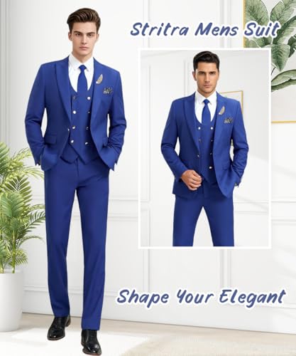 Men's Suits 3 Piece Double Breasted Slim Fit Suits for Men Business Wedding Prom Tuxedo Suit3