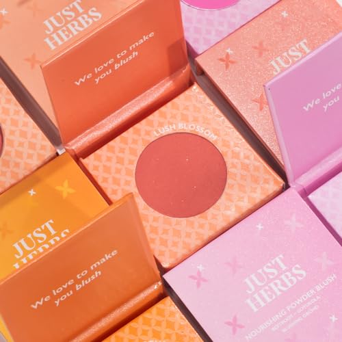 Just Herbs Nourishing Powder Blush Infused with Beetroot & Gotukola Highly Pigmented, Buildable Suitable for All Skin Tones - 3.5 g - Image 6