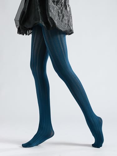 Image of Sahabowi Women Tights, Sheer High Waist Pantyhose, Vintage Control Top Stockings, Siwa7