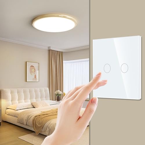 Interruptor de vidrio templado blanco de alta calidad JIMEIDA 6