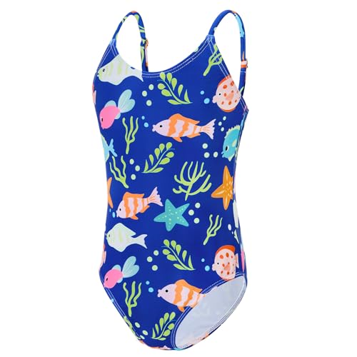 Image of Zando Girls Bathing Suit Size 2-10 Years - Cute Toddler Swimsuit Girl Adjustable One Piece Swimwear for Summer Beach Wear