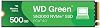 Western Digital Green SN3000 NVMe 500 GB (read up to 5,000 MB/s, write up to 4,000 MB/s) - WDS500G4G0E