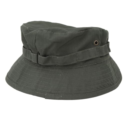 Sombrero Boonie de ala Corta con Hebilla Ajustable, Sombrero de Cubo de Tela Oxford Impermeable, Sombrero de Cubo para Viajes de Pesca, para Viajes de Pesca en la Selva (DE Verde)