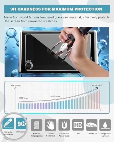 Image of CDEFG Tempered Glass for 2025 Toyota RAV4 /RAV4 Hybrid Screen Protector 8-Inch, for 2023-2025 Toyota RAV4 Hybrid Accessories Screen Cover, HD Anti Fingerprints 9H Hardness