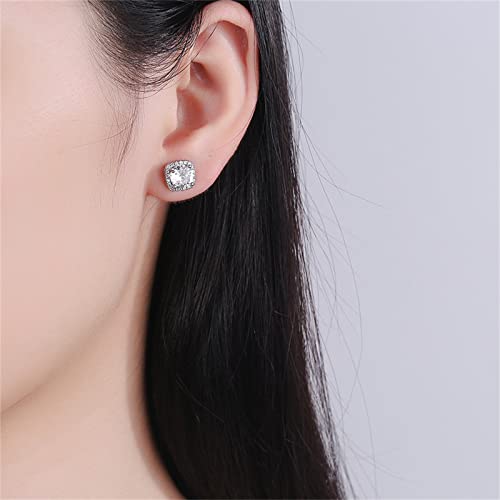 Diamond Stud Earrings for Women 2025 Trendy 925 Sterling Silver Hypoallergenic Earrings Wedding Earrings Jewelry for Brides2