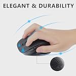 Ergonomic Wireless Mouse with USB Receiver for Laptop PC Computer,Ergo Vertical Mouse with Silent Clicks,3 Adjustable DPI Levels PC,USB Mice for Laptop Chromebook Notebook PC, Black