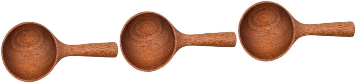 KICHOUSE Wooden Water Ladle Multi-Function Kitchen Scoop 7.08 Inch for Soup Rice and Liquid Serving Smooth Finish for Non-Stick Cookware