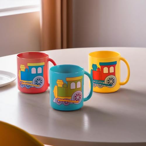 Set de 16 Mugs Plásticos Tren BPA Free miniatura 3