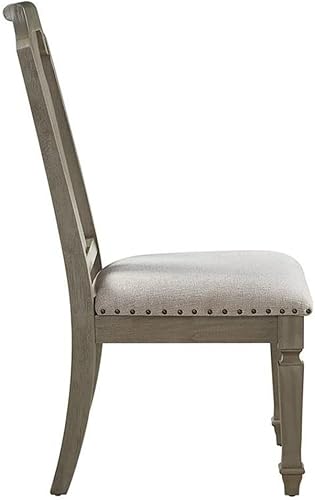 Miniatura 5 de Acme Furniture Zumala - Silla auxiliar (lino y roble desgastado en color beige