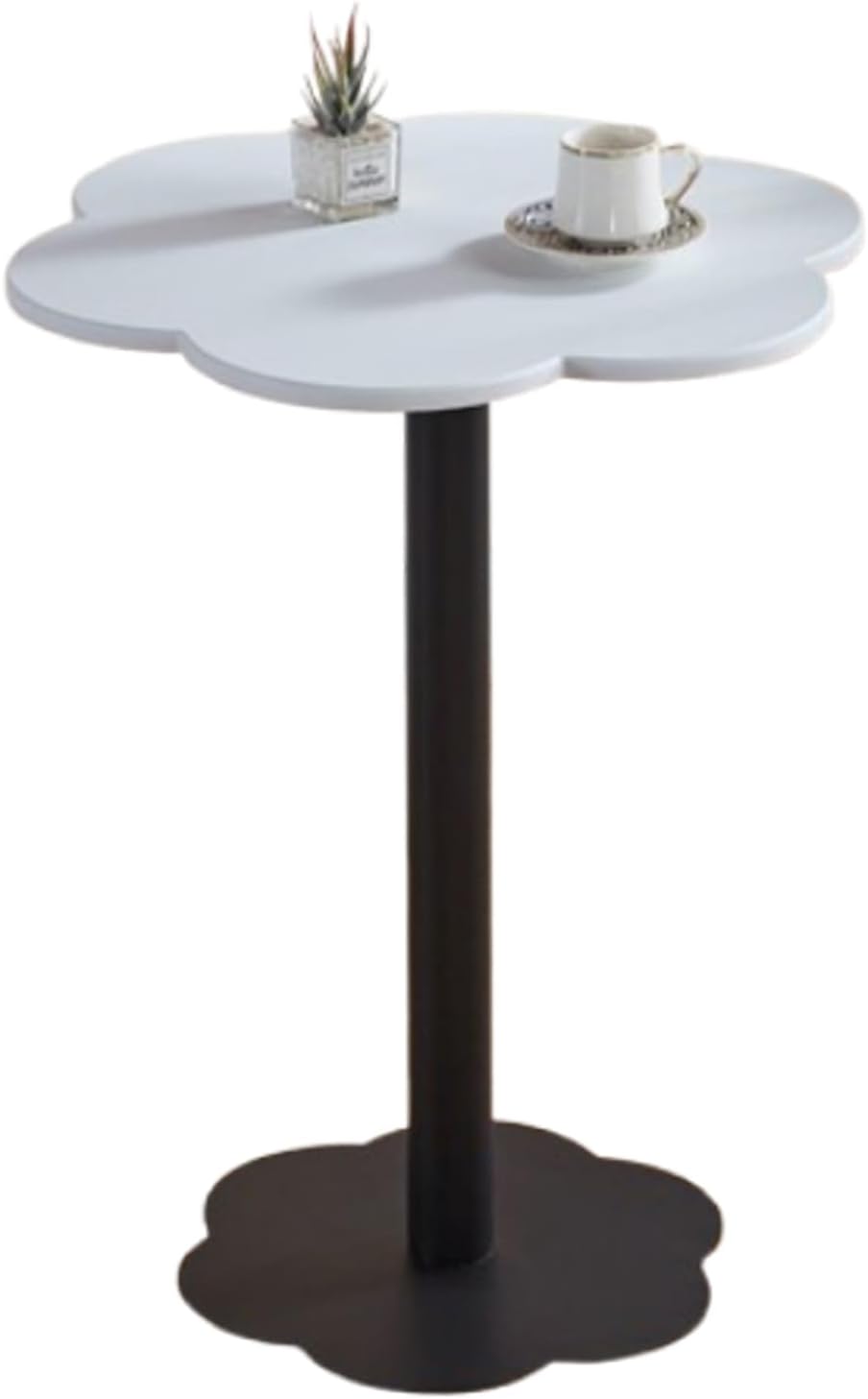 Petal Coffee Table, Flower Shape Wood Side Table, Small Sofa Coffee Table, Modern Simple Style End Table for Living Room, Office, Night Stand for Bedroom,B,50 * 75cm