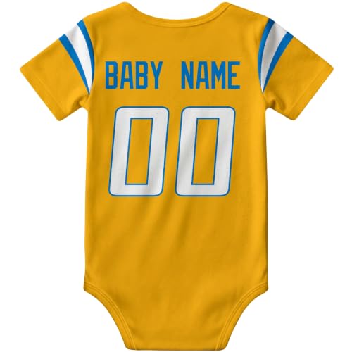 Image of KREDE Baby Clothes Custom Name Bodysuit for Baby Boy Gifts | Short Sleeves Bodysuit with Custom Number Name