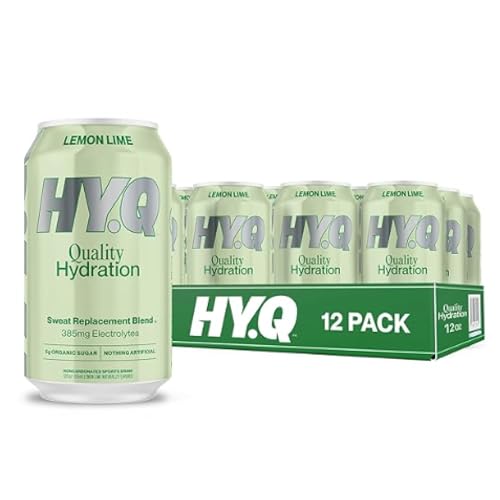 HY.Q Hydration Drink, Lemon Lime, 12 fl oz (12-Pack) Canned