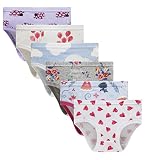 Barara King 100% Cotton Panties Girls' Undies Little Girls Soft Underwear (Pack of 6) Size 6 7