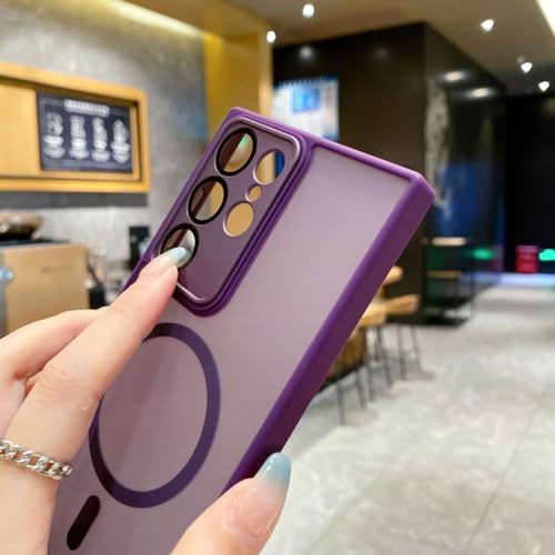 Coque Galaxy S22 Plus armure mate translucide avec finition violette premium