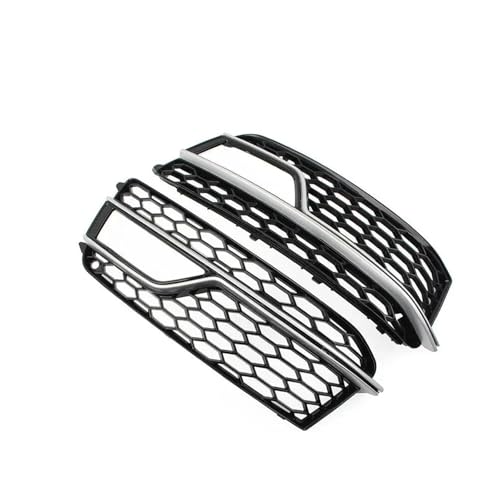 Grilles antibrouillard Audi S5 2013-2016 calandre nid d'abeille chrome silver