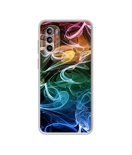 Image of Smoky Pattern Design Printed Silicon Soft TPU Back Case Cover for Motorola Moto G52 4G / Moto G82 5G