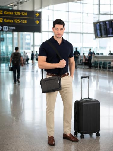 Image of Wooum Sling Bag for Men & Women | Water-Resistant Crossbody Side Bag with Multiple Compartments | Messenger Bag for Office & Travel | 1 Year Warranty | Stylish Money Bag for Daily Use