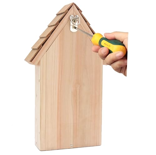 Large Cedar Wood Insect House Kit for DIY Project Backyard Insect House, Bee House, Nesting Habitat Shelters, Garden Shelter for Bees, Butterflies, Bugs