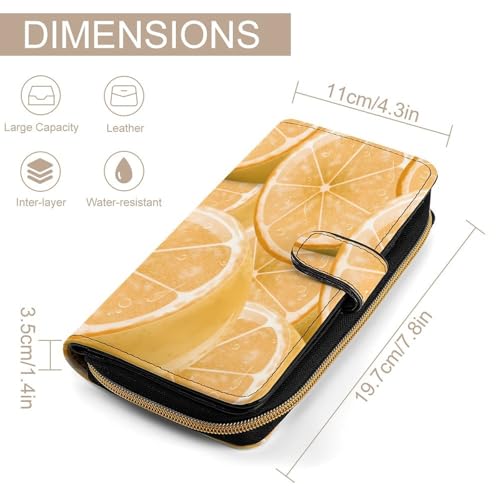 Deliciouss Yellow Lemon Long Wallet for Women Men Purses Coin Pouch Credit Card Holder Organizer2