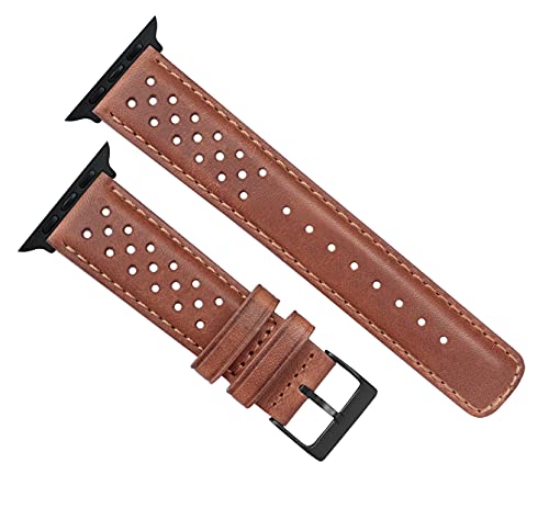 Image of BARTON WATCH BANDS - Horween Leather Watch Bands Compatible with Apple Watch Models - 1, 2, 3, 4, 5, 6, 7, 8, 9, 10, SE, Ultra & Ultra 2