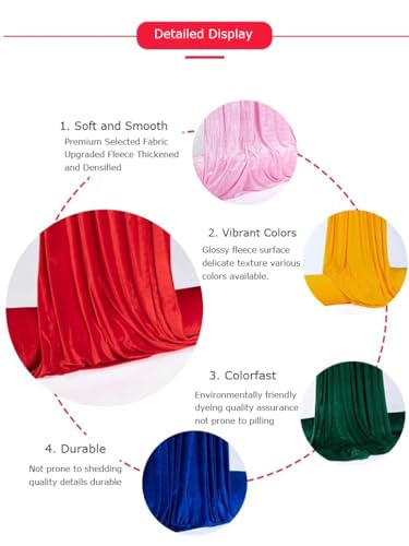 Velours brillant extensible pour rideaux et décors de scène rose - 7