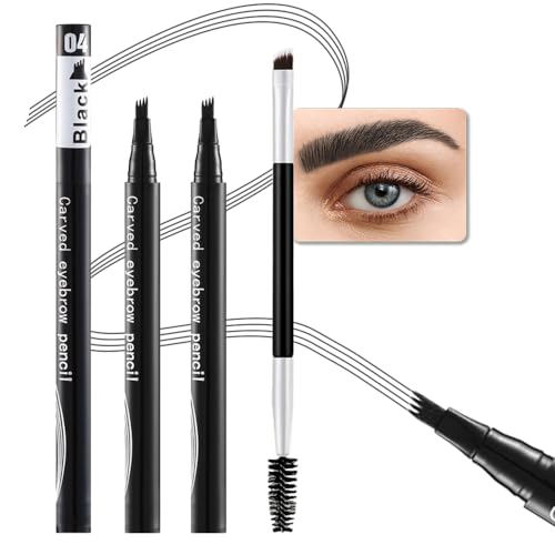 Kaely 2 canetas de sobrancelha pretas microblading à prova d'água...