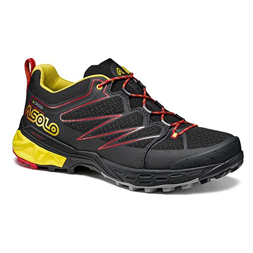 Asolo SOFTROCK, Chaussures de randonnée pour Homme, Noir/Noir/Jaune, 44,5 EU, Noir, Noir, Jaune, 44.5 EU