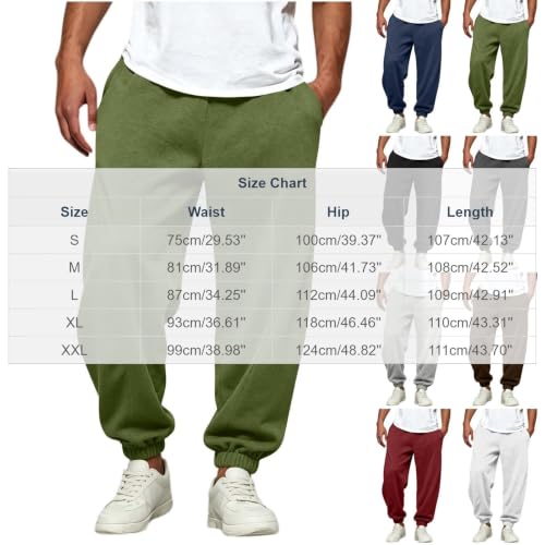 Baggy Sweatpants Men Loose Seam Jogger Pants Drawstring Elastic Waist - image 4