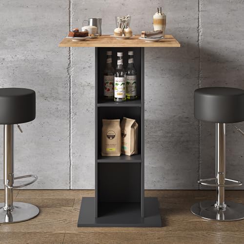 Vicco Tavolo Bar Alto Antracite 70 X 70 Cm - 5