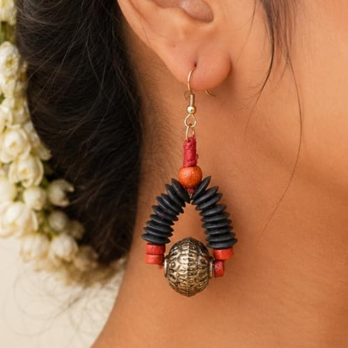 Image of Handcrafted Bohemian & Ethnic Earrings Collection for Women - Artistic, Nature-Inspired Statement Designs in Studs, Drops & Chandeliers
