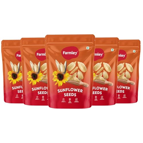 Image of Farmley Sunflower Seeds 200g, Pack of 5 I Sunflower Seeds for Eating | Diet Food | Healthy Snack | Raw seeds | Weight management | Source of Antioxidants