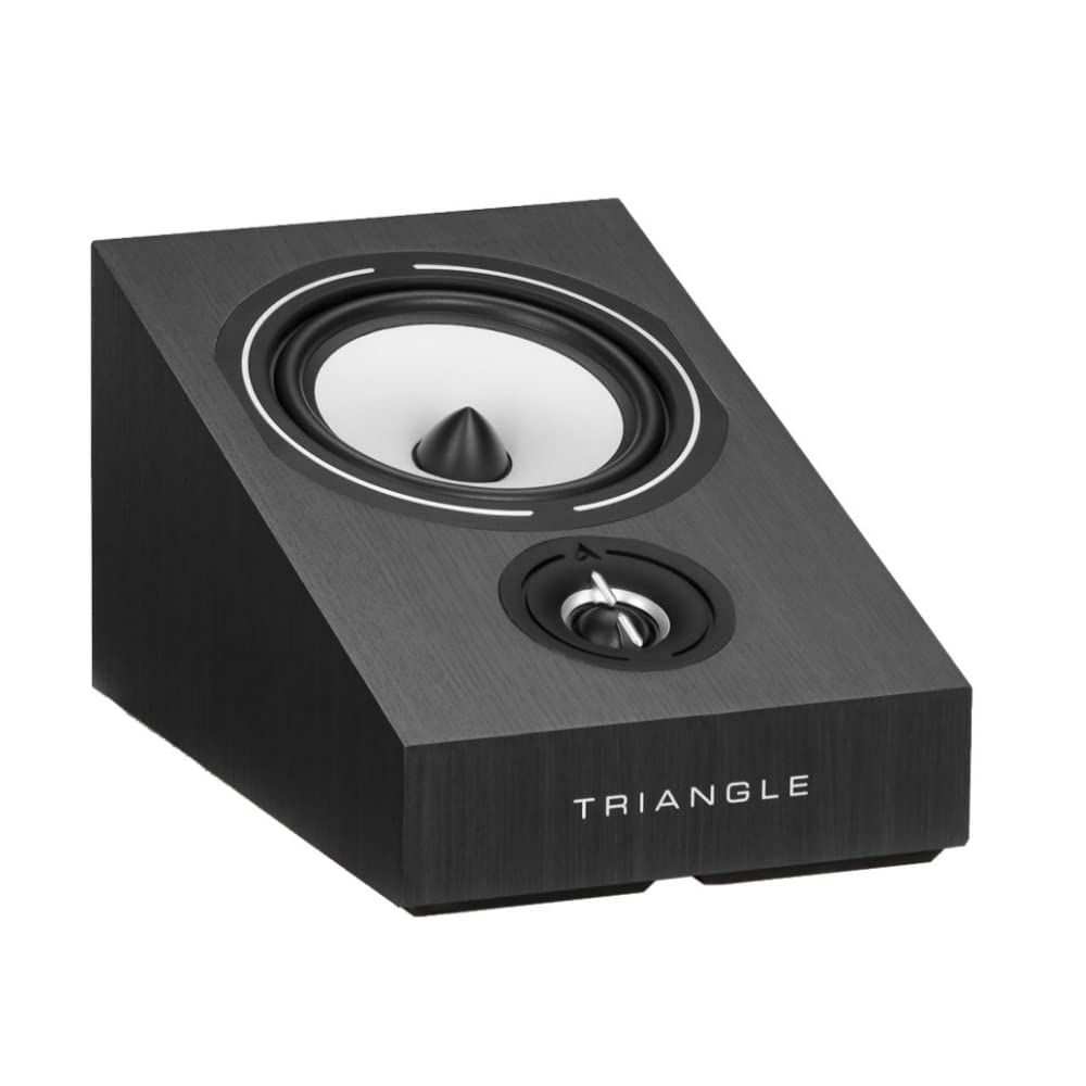 triangle - BOREA BRA1-3D Home Cinema Speakers - Atmos/DTS: X/Auro 3D Compatible - Atmos & Surround Versatility - Output 89 dB/W/m - 206 x 180 x 300 mm - Black (Pair)