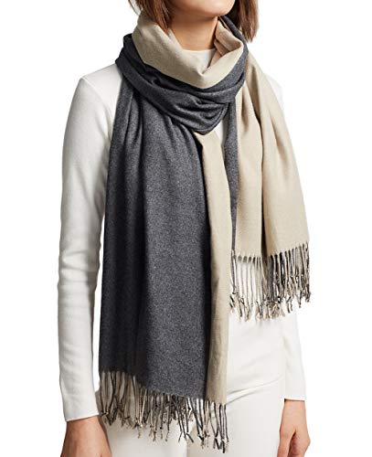 MaaMgic Womens Soft Cashmere Feel Pashmina Shawls Wraps Big Blanket Fall Winter Scarf