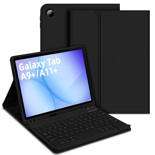 Bettdow Funda con Teclado para Samsung Galaxy Tab A11+/A9+ 11', Desmontable Español Ñ Teclado con...