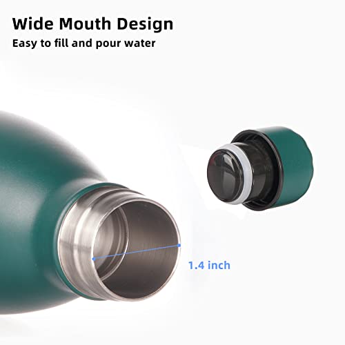 Insulated Water Bottle,Yonicoer 25Oz Double Walled Stainless Steel Metal Water Bottles, Vacuum Thermo Flasks For Daily Use, Sports, Gym, Travel,School #TOP3