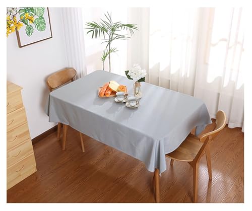 Nappe rectangle mariage gris clair 100x140 cm en polyester uni pour table de reception