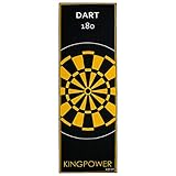 Kingpower Dart Teppich Target Oche Matte Steeldart Dartpfeile Dartboard Zubehör Dartteppich Darts Abwurflinie Schutz Gummi Boden Dartscheibe Gelb 237 x 80 cm
