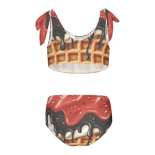 Sprinkles Glaze White Red Black Ice Cream Girls Tankini Swimsuit Kids Bikini Sets 2 Pcs Bathing Suit 3T2